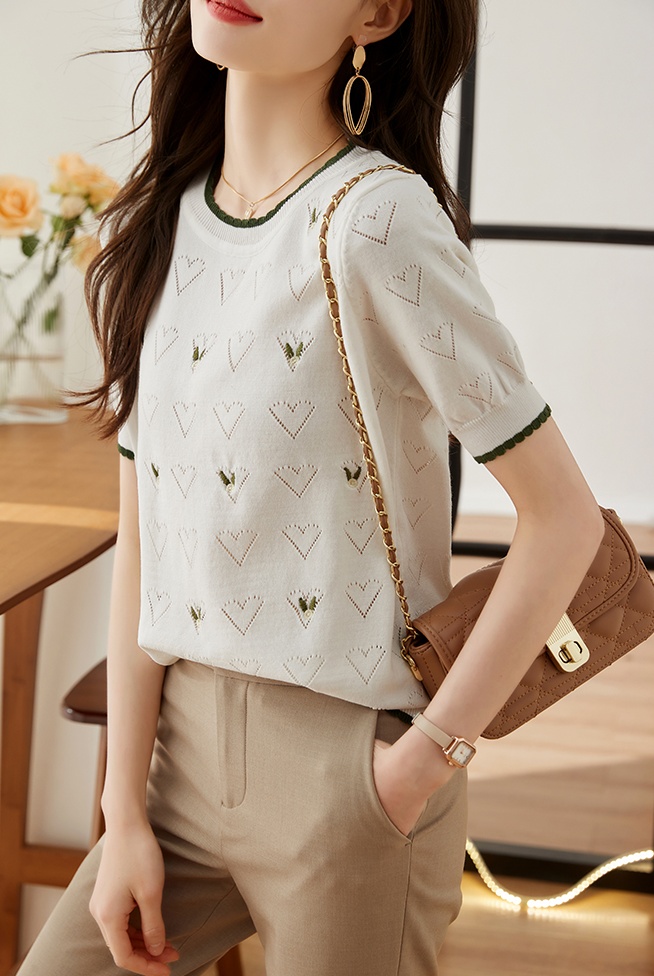 Loose sweater ice silk T-shirt for women