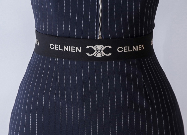 Fashion slim tops stripe skirt 2pcs set for women