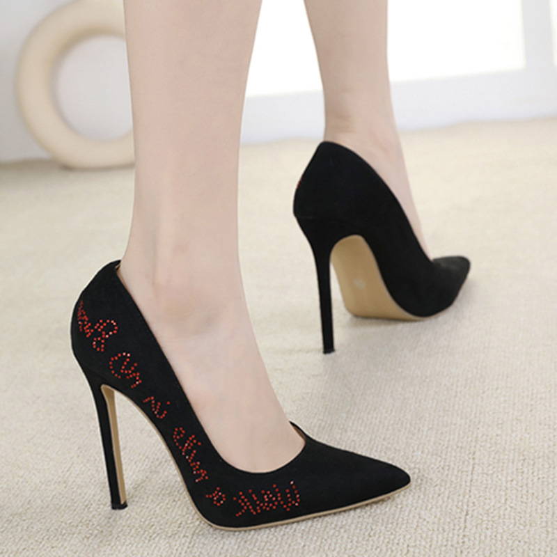 Sexy low shoes profession soft soles high-heeled shoes