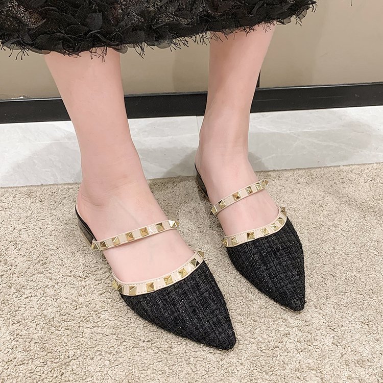 Spring and summer Korean style flat slippers for women