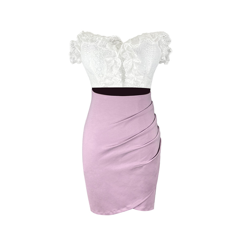 Slim short package hip dress bar lace short skirt