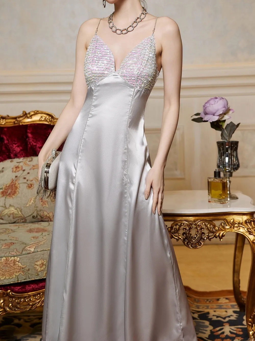 European style formal dress sling dress for women