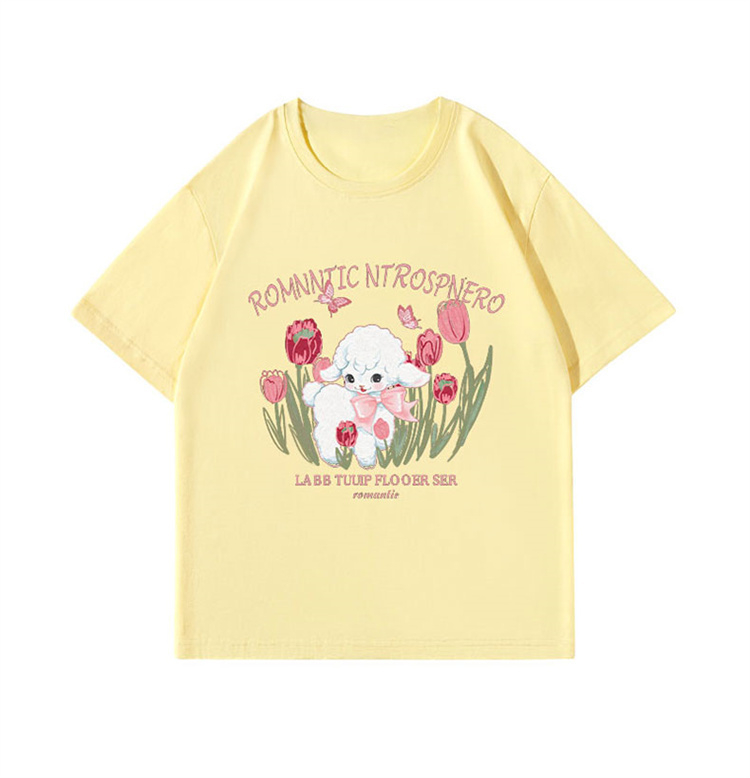 Summer pure cotton large yard short sleeve T-shirt