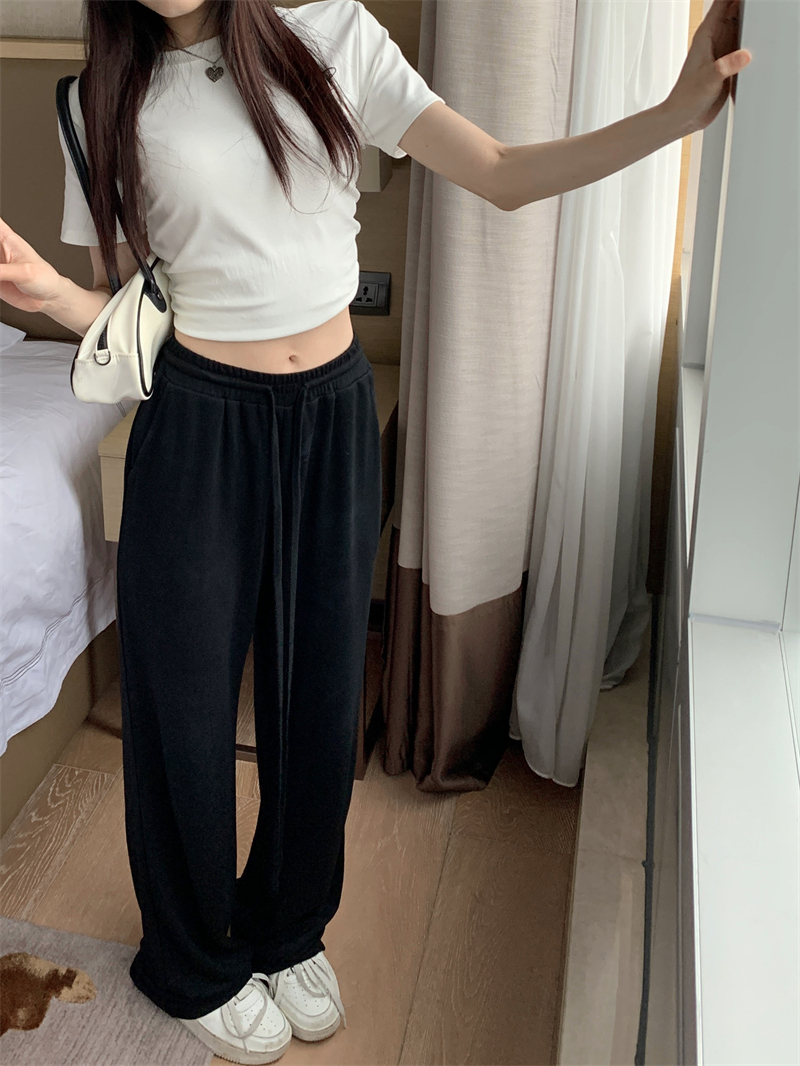 Mopping wide leg pants loose casual pants for women