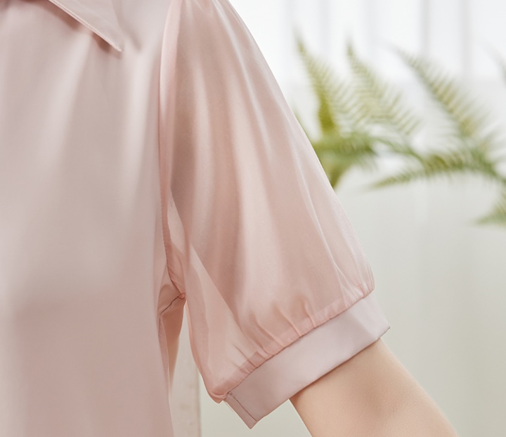 Short sleeve all-match tops summer shirt for women