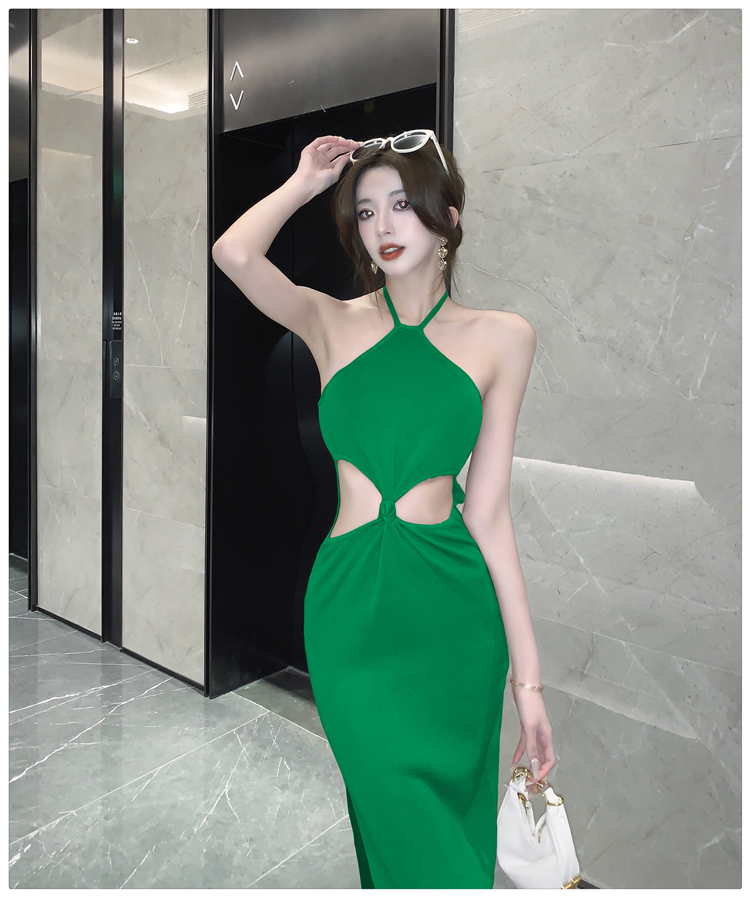 Fashion long dress halter dress for women