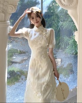 Chinese style slim dress summer pinched waist cheongsam