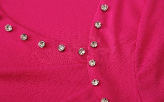 Summer rhinestone clavicle all-match tops