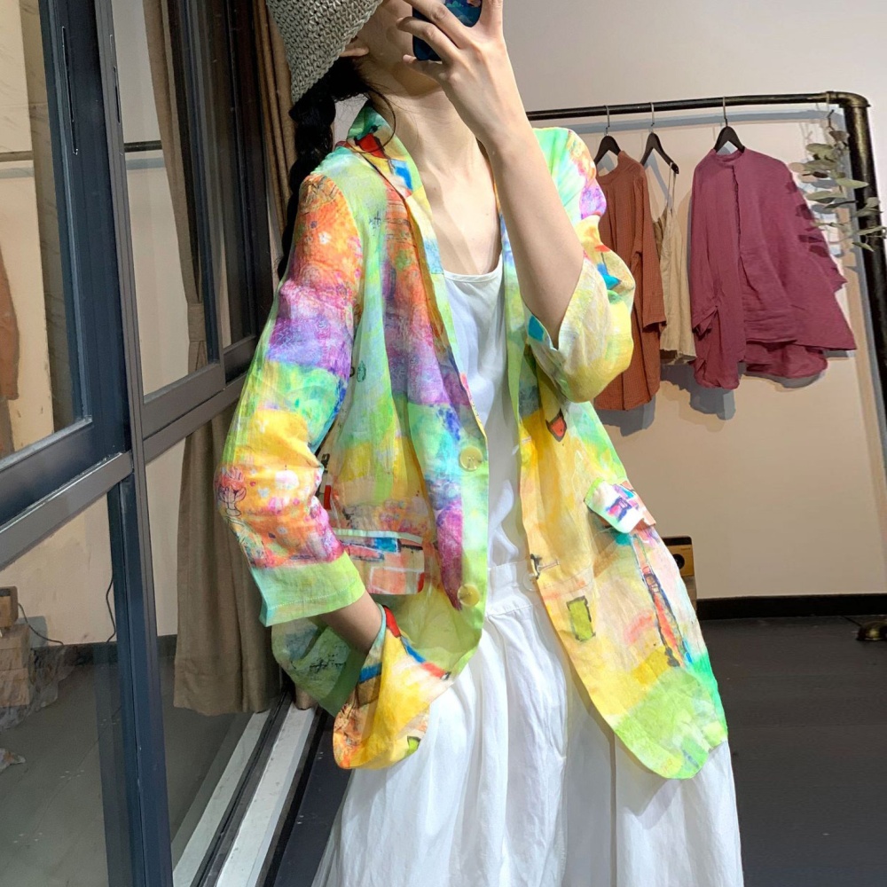Personality thin light coat summer art business suit