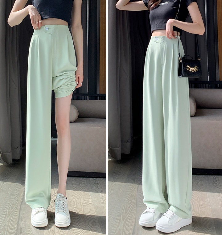 Slim Casual wide leg pants thin suit pants for women