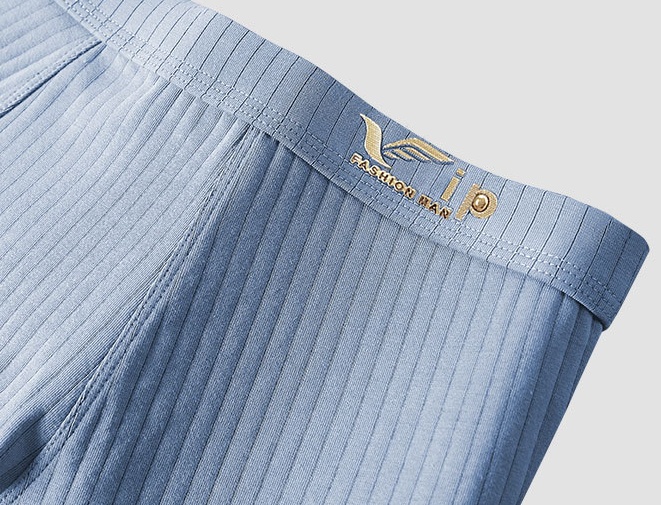Pure cotton tracelessness boxers stripe briefs for men