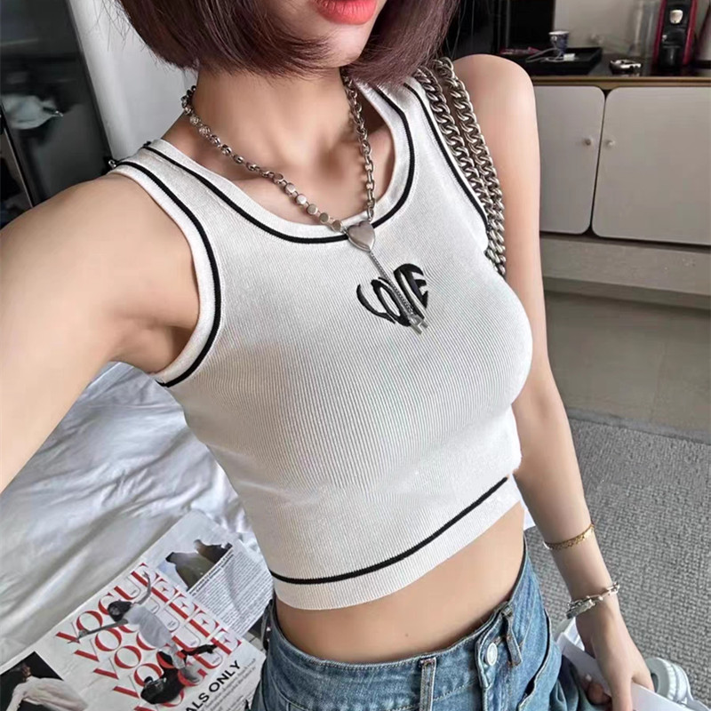 All-match Casual letters Korean style vest for women