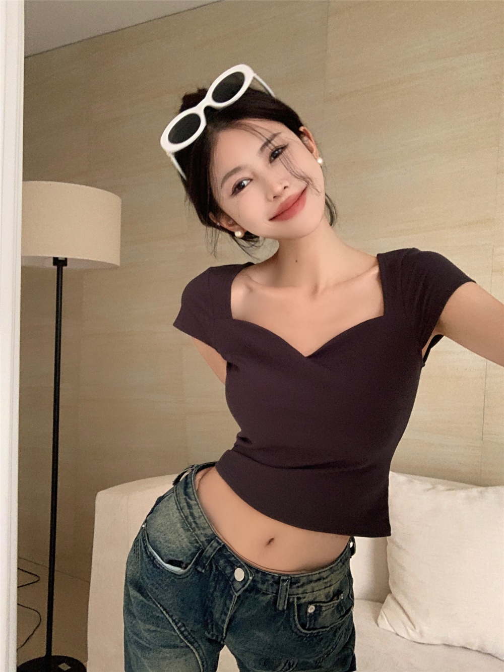 Western style bottoming shirt T-shirt for women