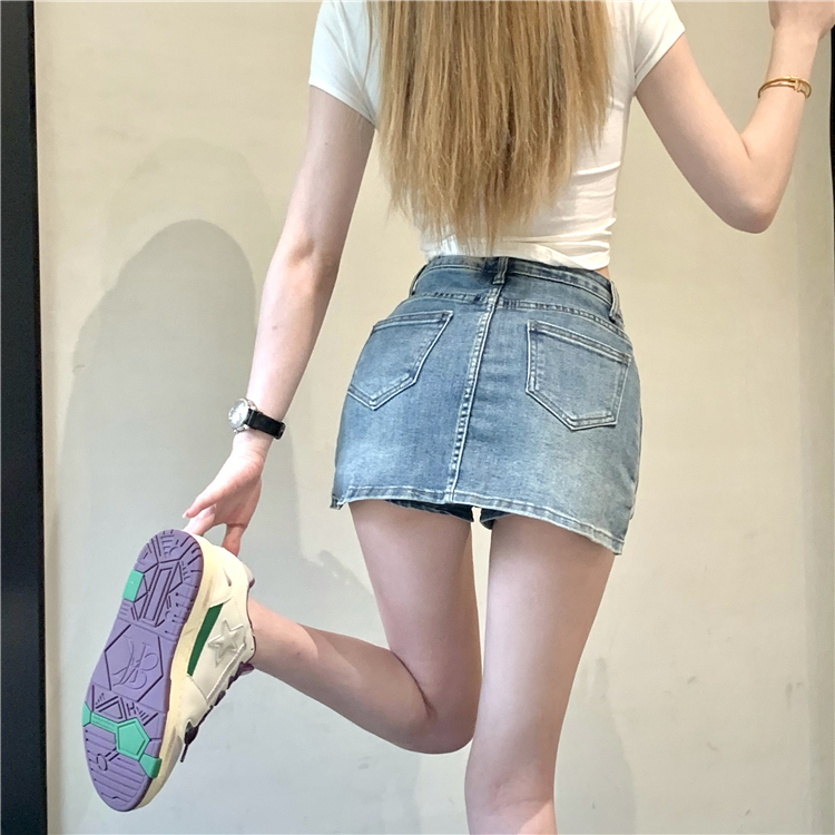 Slim elasticity skirt spicegirl short jeans for women