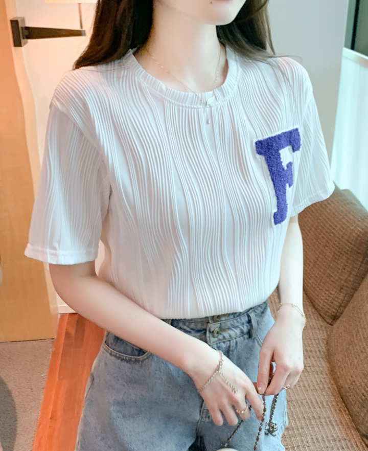 Pullover Casual summer round neck T-shirt for women