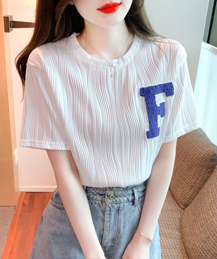 Pullover Casual summer round neck T-shirt for women