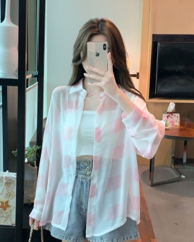 Loose Western style shirt Korean style sun shirt for women