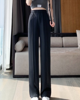 Ice silk split pants mopping casual pants for women