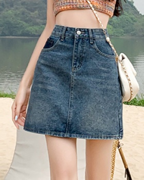 Denim short skirt slim culottes for women