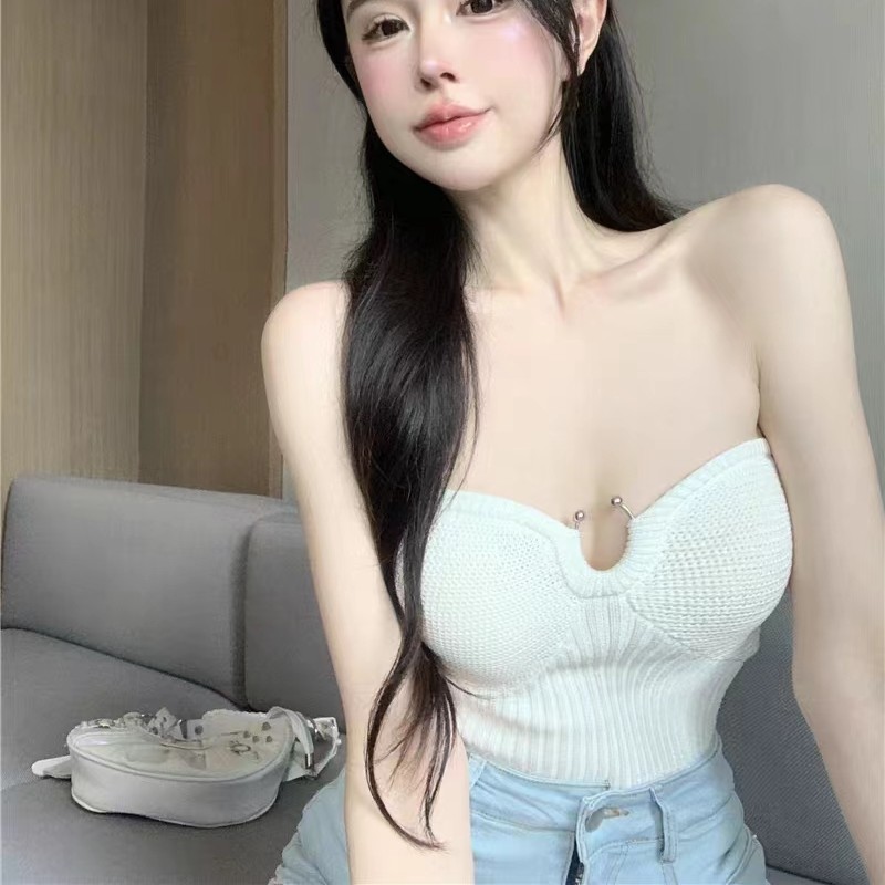 Knitted wears outside vest sexy bottoming shirt for women