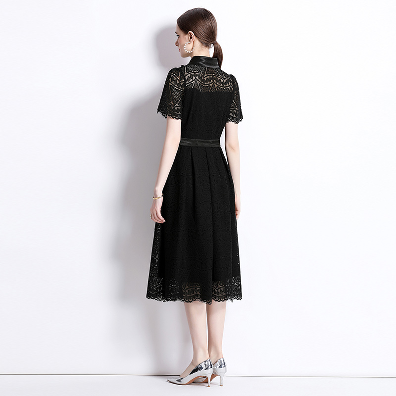 France style lace long dress crochet dress