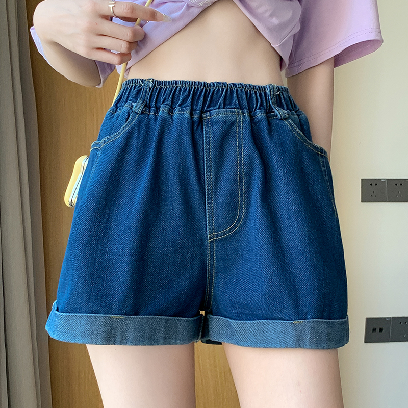 Slim spicegirl elasticity shorts washed loose short jeans