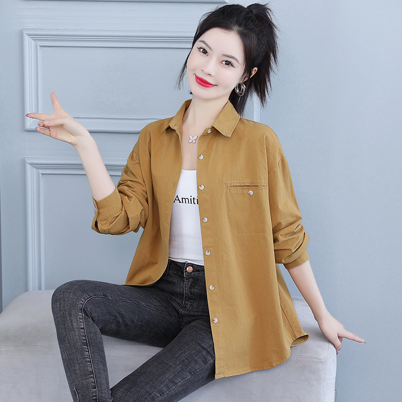 France style shirt long sleeve coat for women