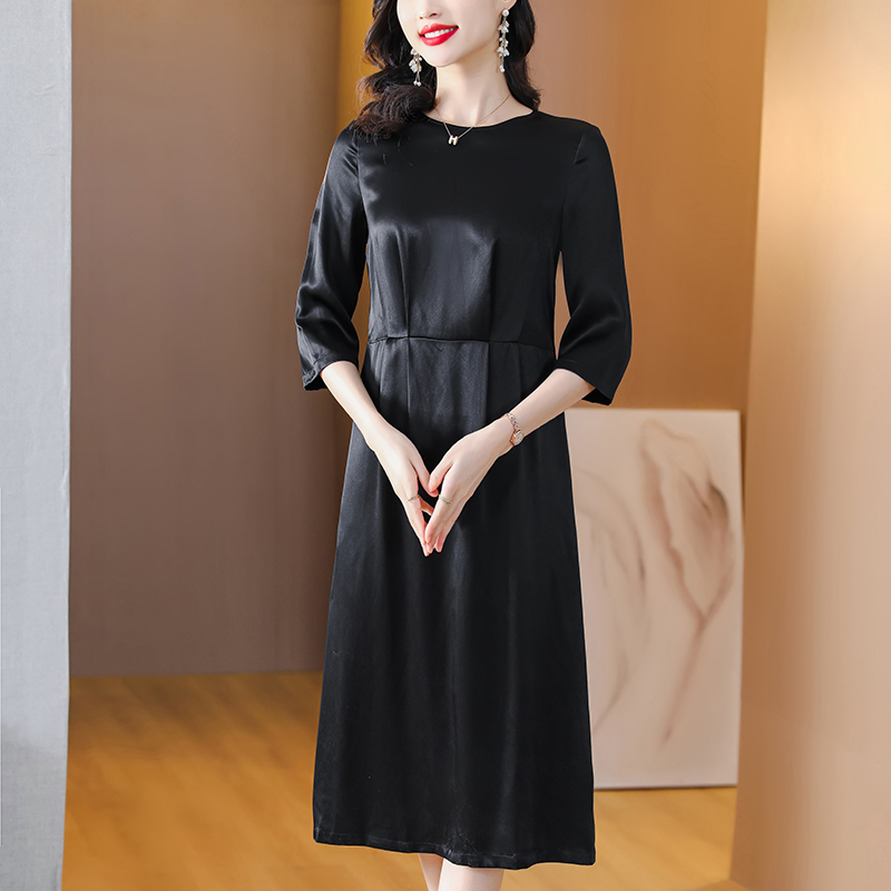 Slim real silk silk summer dress for women