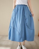 Loose all-match short skirt retro long denim skirt for women