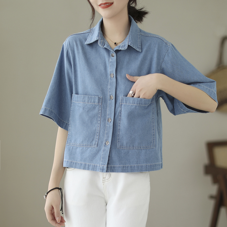 Casual Korean style coat all-match shirt for women