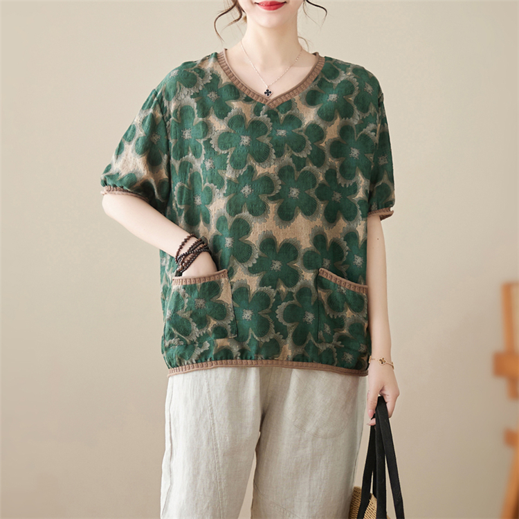 Korean style summer tops splice T-shirt for women