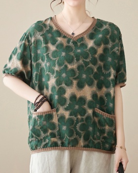 Korean style summer tops splice T-shirt for women