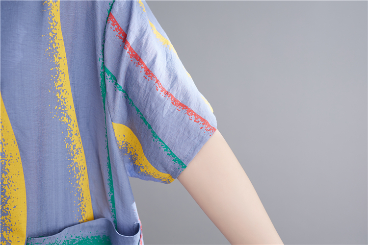 Slim fat tops printing Casual T-shirt for women