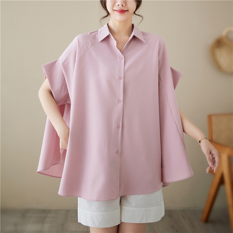 Short sleeve Cover belly shirt loose large yard tops