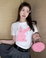Summer arc hem spicegirl tops rabbit short T-shirt