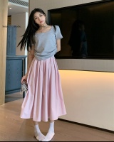 All-match slim T-shirt high waist temperament skirt