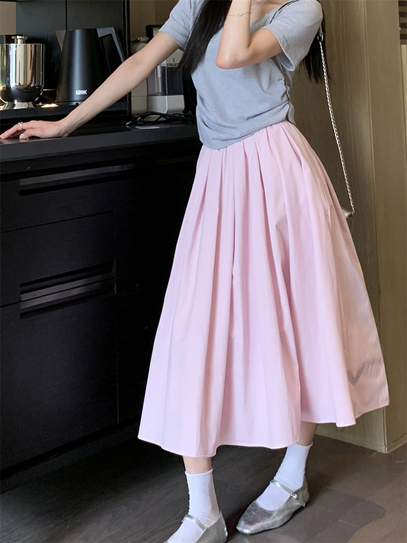 All-match slim T-shirt high waist temperament skirt