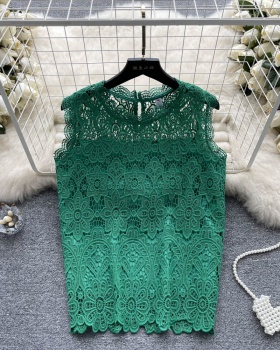 Summer slim hollow tops crochet lace vest for women