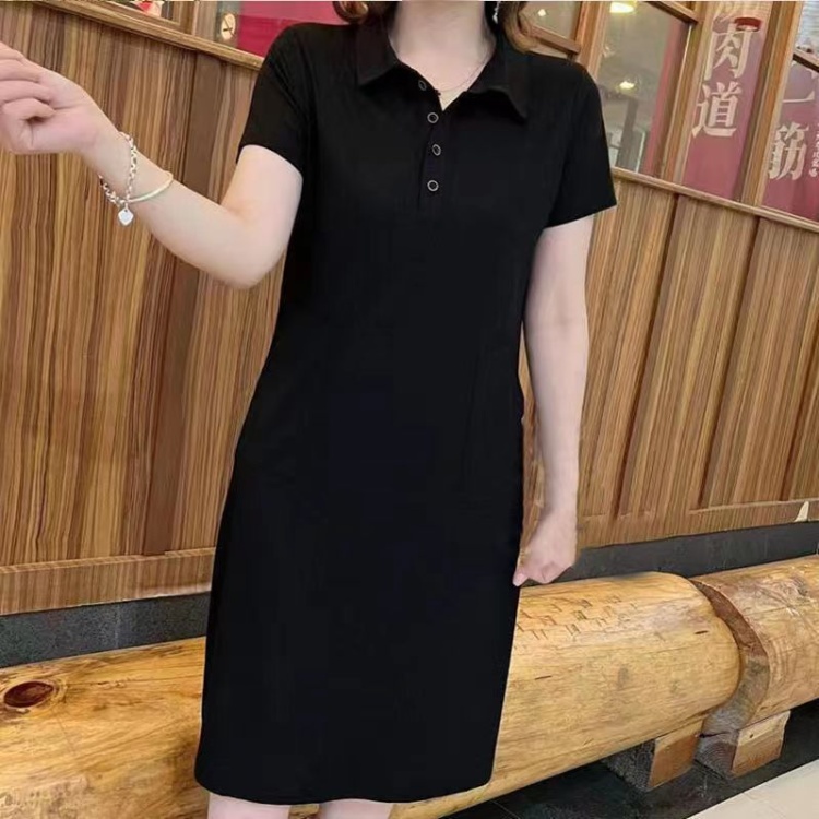 All-match loose shirts exceed knee dress for women