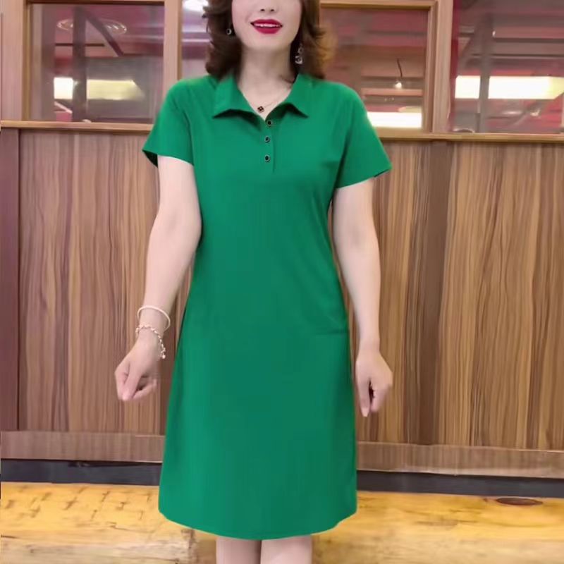 All-match loose shirts exceed knee dress for women