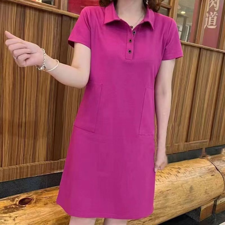 All-match loose shirts exceed knee dress for women