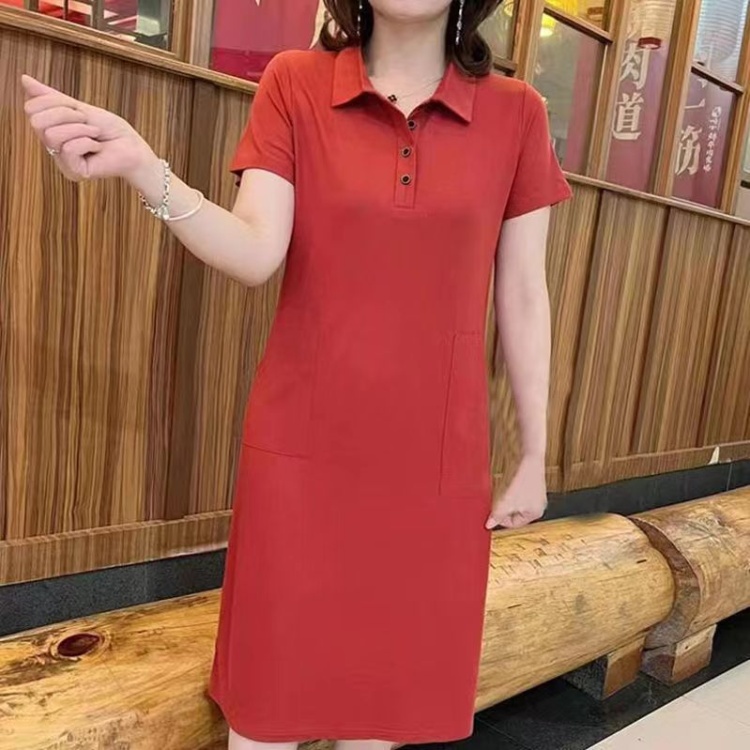 All-match loose shirts exceed knee dress for women