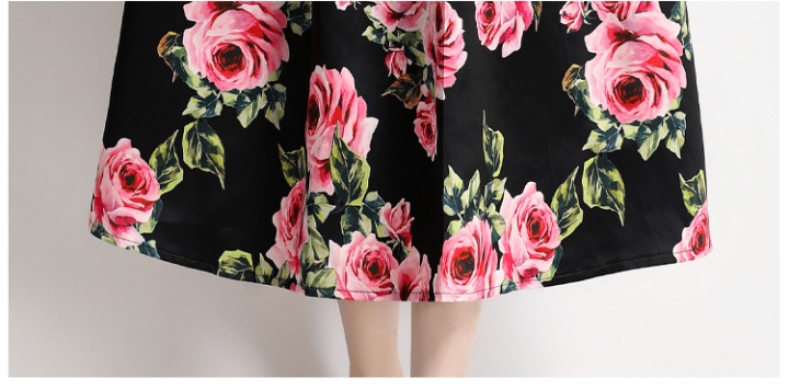Clipping summer stereoscopic pinched waist high waist dress