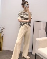 Casual wide leg pants fashion casual pants 2pcs set for women