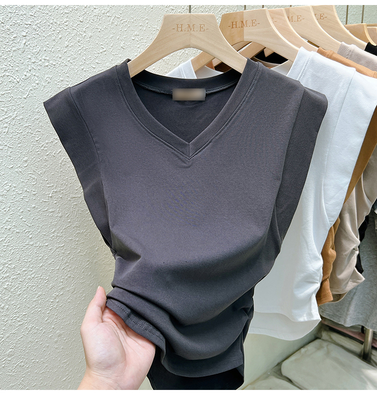 Arc boats sleeve T-shirt unique fold tops for women