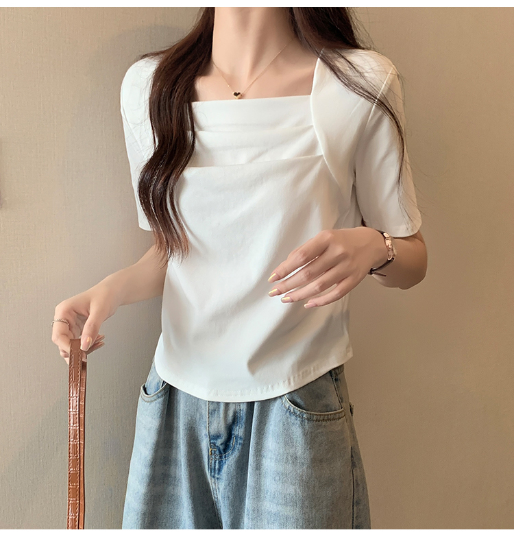 Unique slim T-shirt short short sleeve tops for women