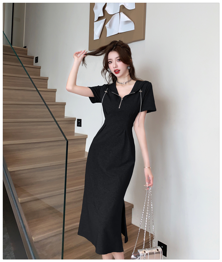 Slim dress France style long dress for women