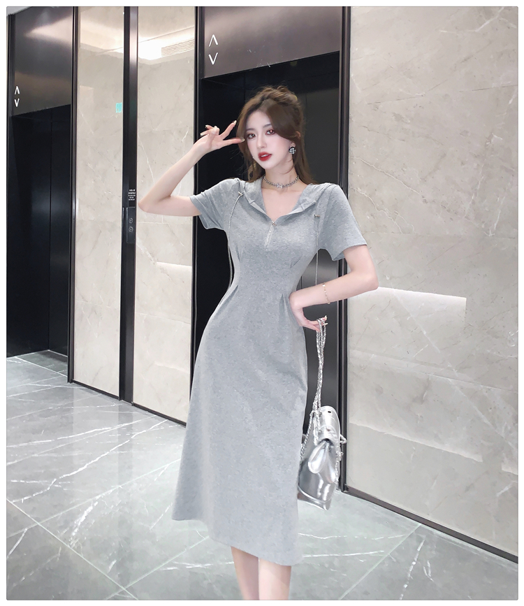 Slim dress France style long dress for women