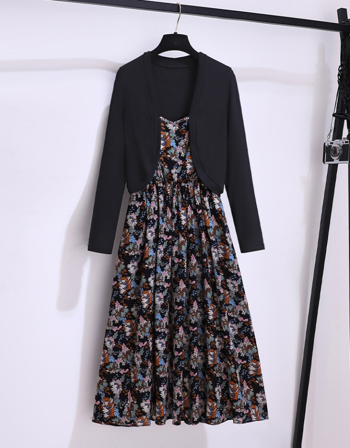 Floral pinched waist summer lady slim dress for women