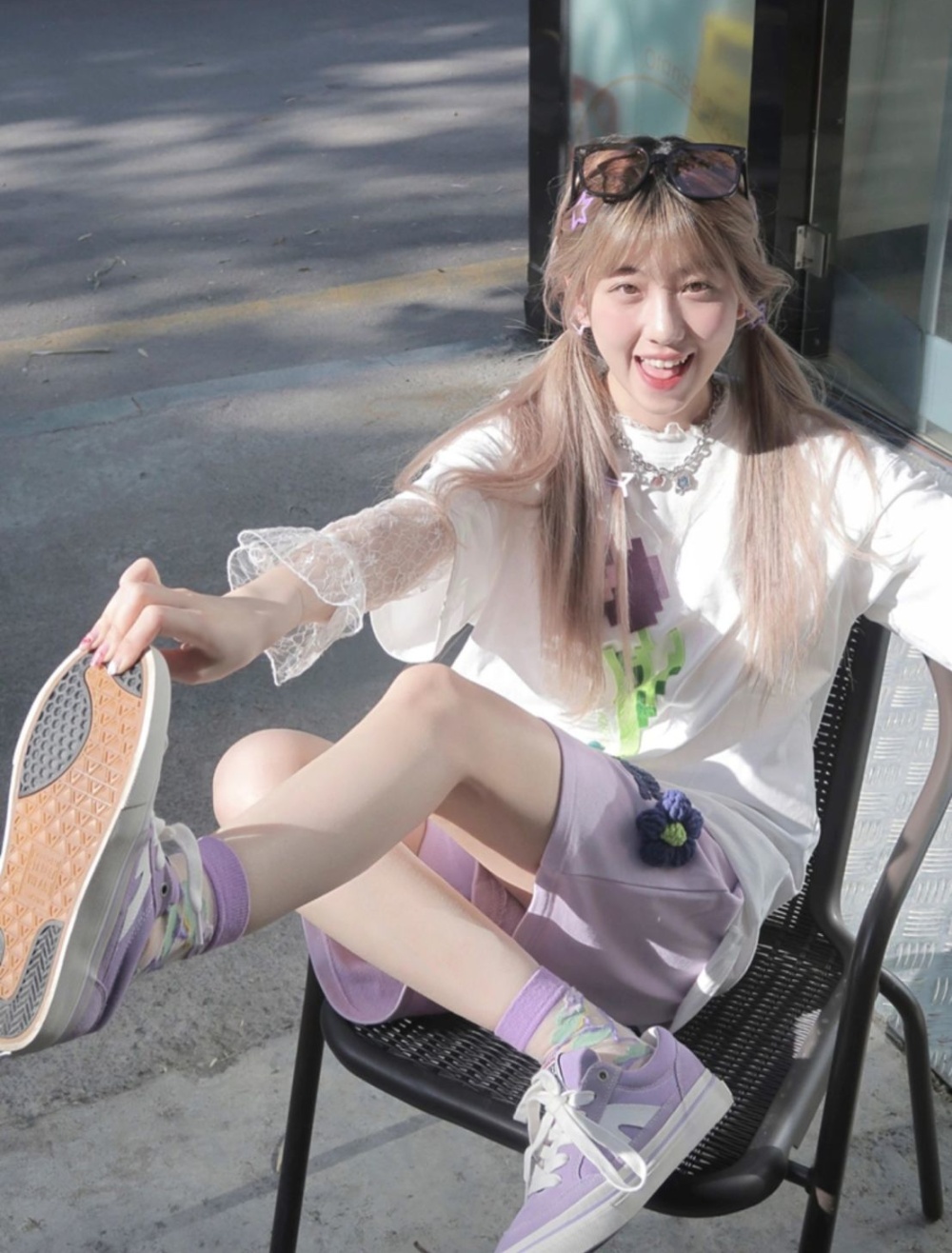 Korean style short sleeve shorts 2pcs set for women